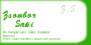 zsombor sapi business card